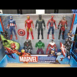 Marvel Avengers Action Figures Iron Man, Hulk, Black Panther, Captain America,